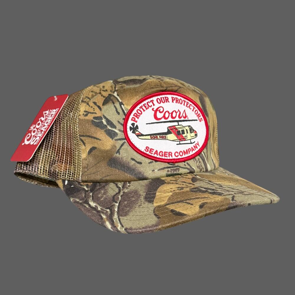 Seager x Coors Banquet Camo Helo Trucker Snapback NWT